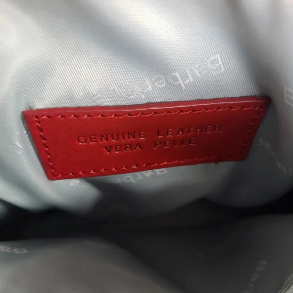 BARBERINI Red Italian Leather Mini Crossbody - Picture 13 of 13